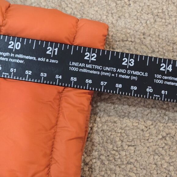 Michael Kors Down Packable Jacket Coat Orange Removable Hood Puffer PL - Picture 15 of 16